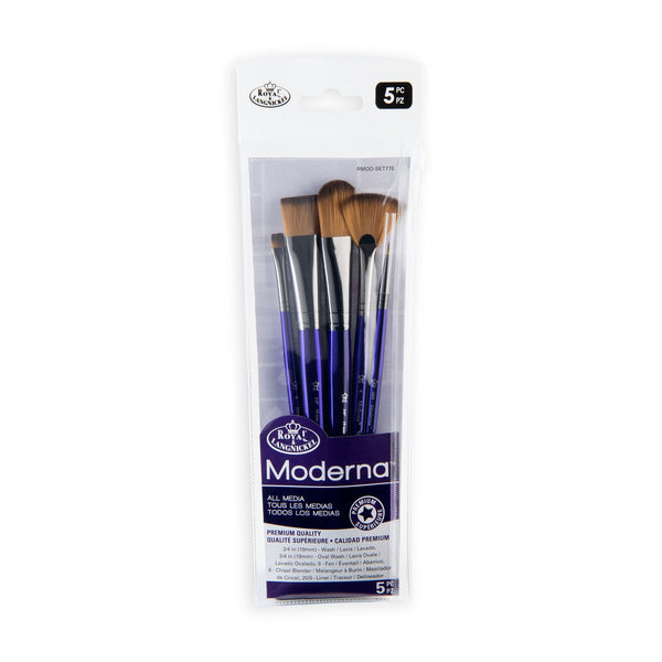 royal and langnickel RMOD-SET776 | Moderna™ 5pc All Media Variety Brush Set 776