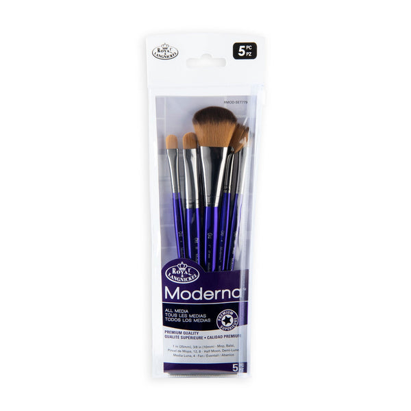 royal and langnickel RMOD-SET779 | Moderna™ 5pc All Media Variety Brush Set 779
