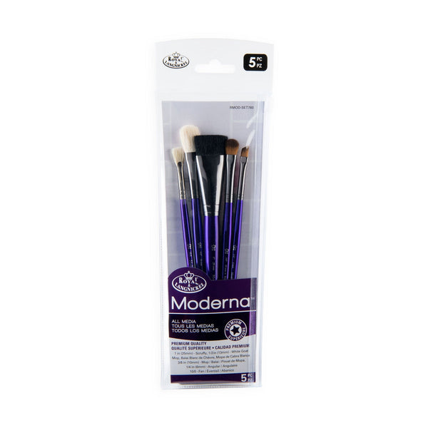 royal and langnickel RMOD-SET780 | Moderna™ 5pc All Media Variety Brush Set 780