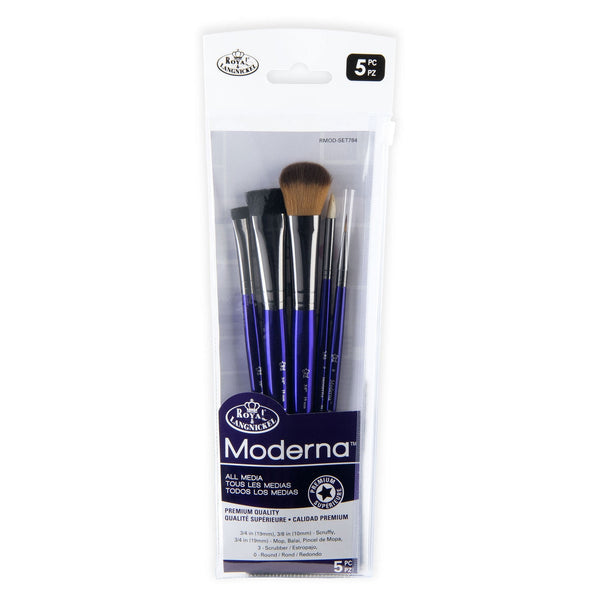 royal and langnickel RMOD-SET784 | Moderna™ 5pc All Media Variety Brush Set 784