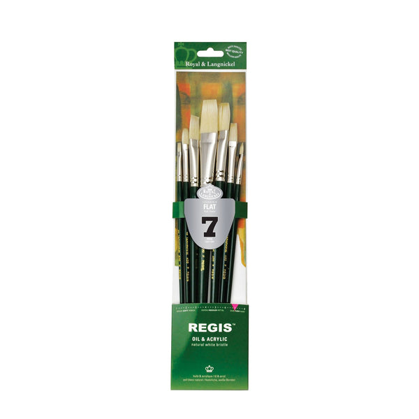 royal and langnickel RSET-400F | Regis™ 7pc Oil & Acrylic Flat Brush Set
