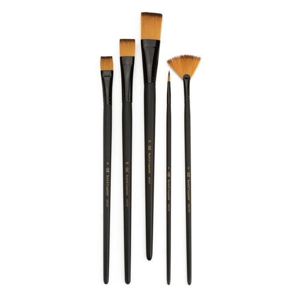 Royal And Langnickel RSET-4301 | Essentials™ 5pc Gold Taklon Variety Brush Set 4301