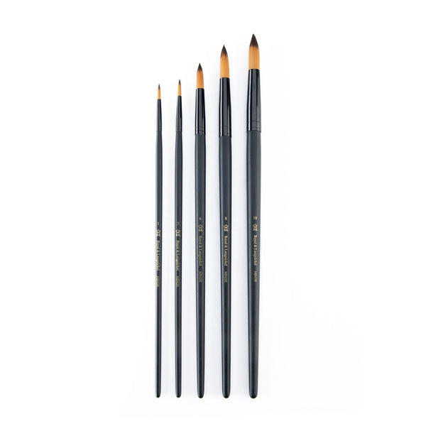 Royal And Langnickel RSET-4305 | Essentials™ 5pc Gold Taklon Variety Brush Set 4305