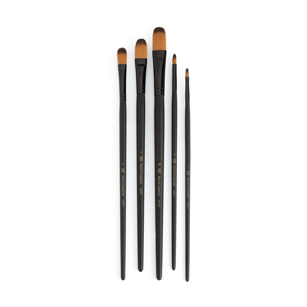 Royal And Langnickel RSET-4306 | Essentials™ 5pc Gold Taklon Variety Brush Set 4306