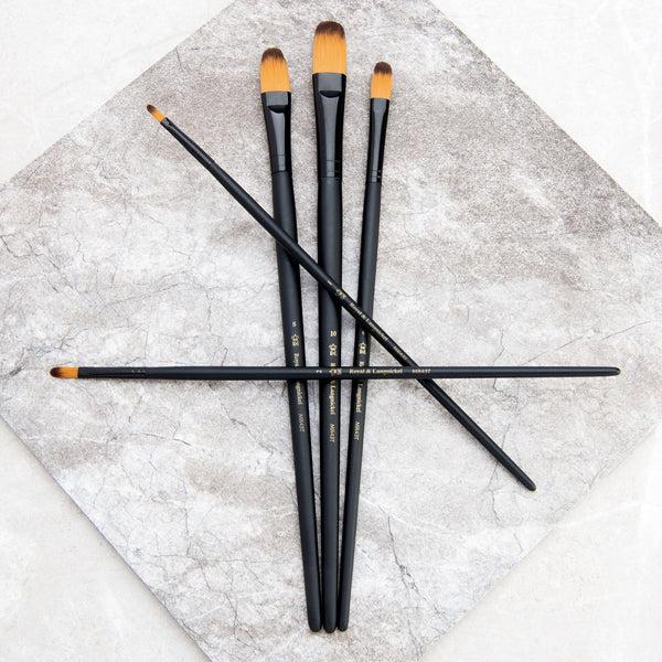 Royal And Langnickel RSET-4306 | Essentials™ 5pc Gold Taklon Variety Brush Set 4306