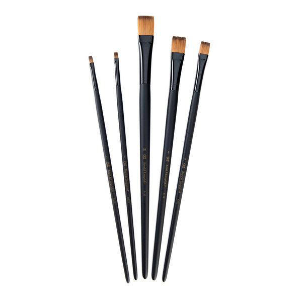 Royal And Langnickel RSET-4307 | Essentials™ 5pc Gold Taklon Variety Brush Set 4307