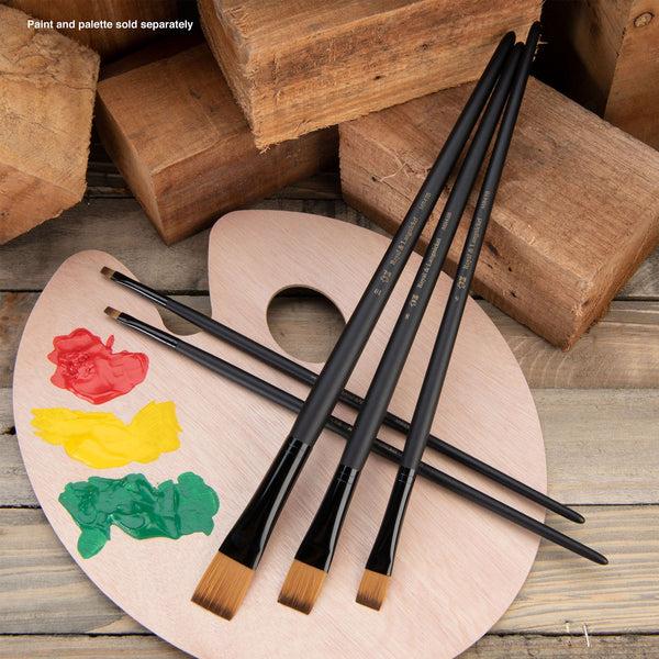 Royal And Langnickel RSET-4307 | Essentials™ 5pc Gold Taklon Variety Brush Set 4307