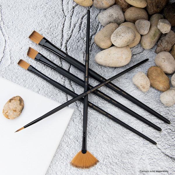 Royal And Langnickel RSET-4309 | Essentials™ 5pc Gold Taklon Variety Brush Set 4309