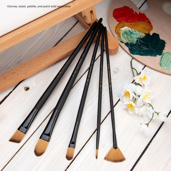 Royal And Langnickel RSET-4310 | Essentials™ 5pc Gold Taklon Variety Brush Set 4310