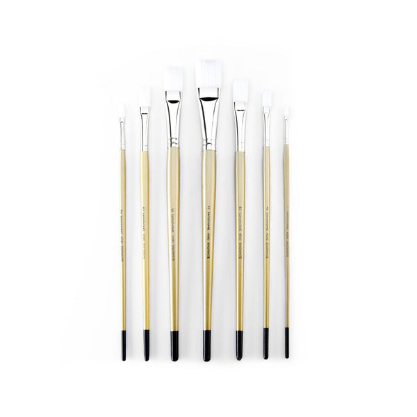 Royal And Langnickel RSET-4590 | Snowhite™ 7pc Oil & Acrylic Flat Brush Set