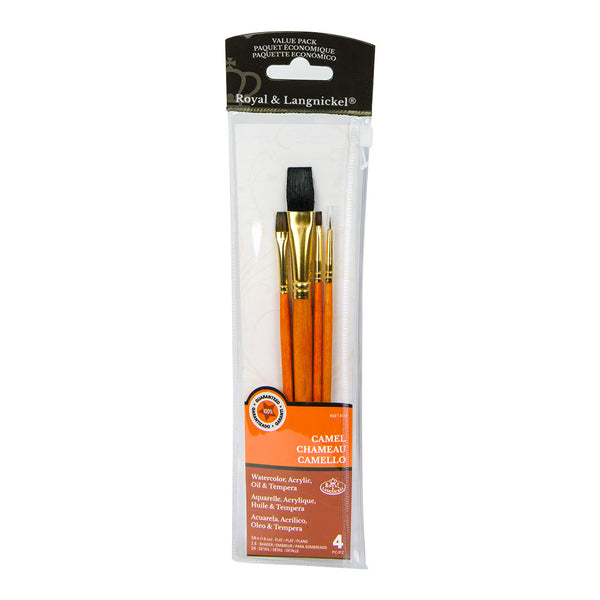 royal and langnickel RSET-9113 | 4pc Camel Hair Variety Brush Set