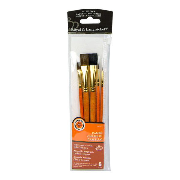 royal and langnickel RSET-9115 | 5pc Camel Hair Variety Brush Set