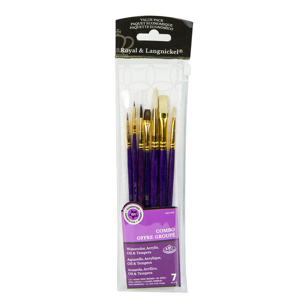 royal and langnickel RSET-9136 | 7pc Combo Hair Variety Brush Set