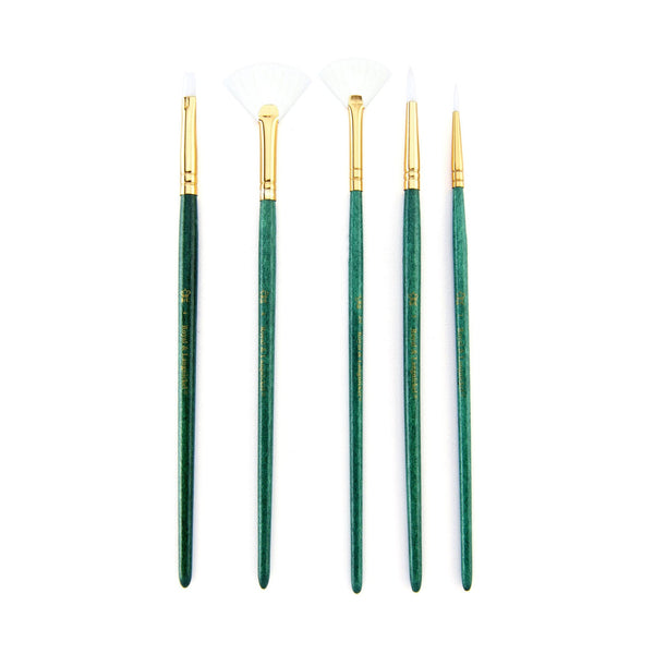 Royal And Langnickel RSET-9141 | 5pc White Taklon Variety Brush Set