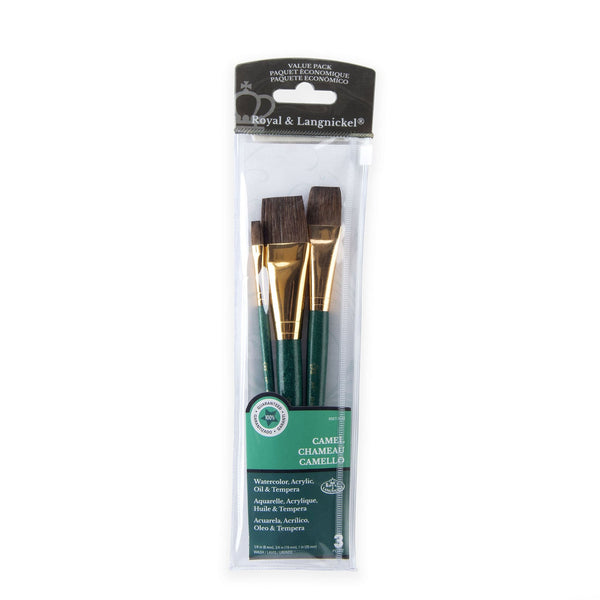 royal and langnickel RSET-9143 | 3pc Camel Hair Wash Brush Set