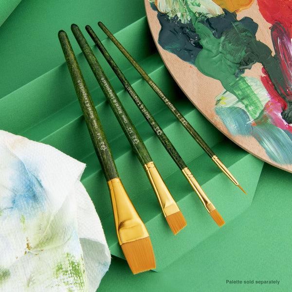 Royal And Langnickel RSET-9144 | 4pc Golden Taklon Variety Brush Set