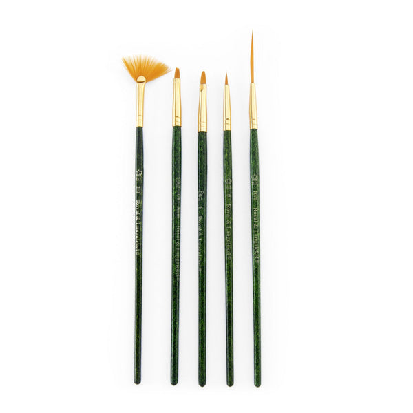 Royal And Langnickel RSET-9146 | 5pc Golden Taklon Variety Brush Set