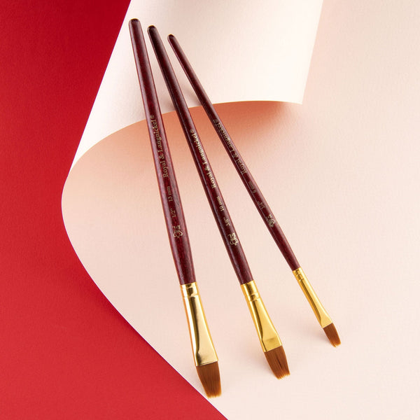 Royal And Langnickel RSET-9148 | 3pc Golden Taklon Flat Comb™ Brush Set