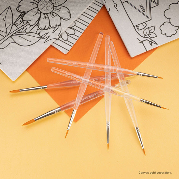 Royal And Langnickel RSET-9158 | 7pc Golden Taklon Round/Detail Brush Set