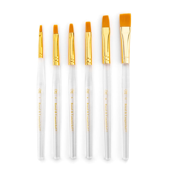 Royal And Langnickel RSET-9159 | 6pc Golden Taklon Shader Brush Set