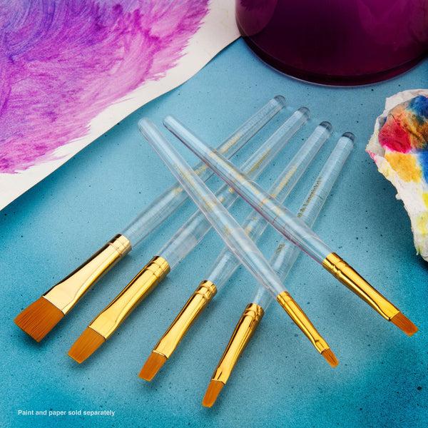 Royal And Langnickel RSET-9159 | 6pc Golden Taklon Shader Brush Set