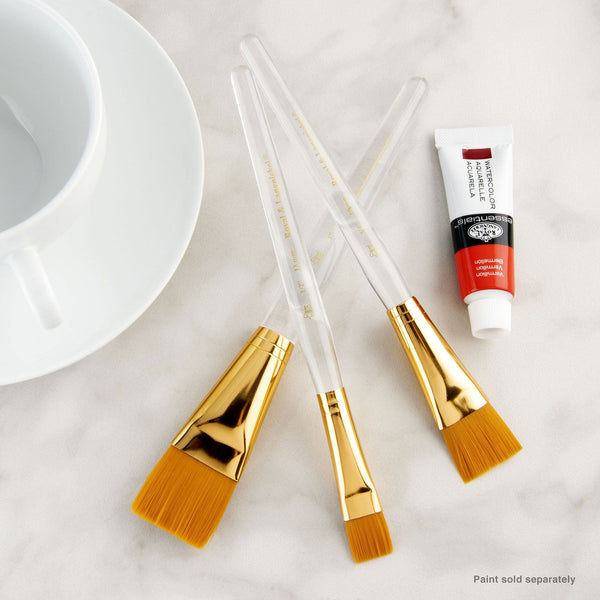 Royal And Langnickel RSET-9160 | 3pc Golden Taklon Wash Brush Set