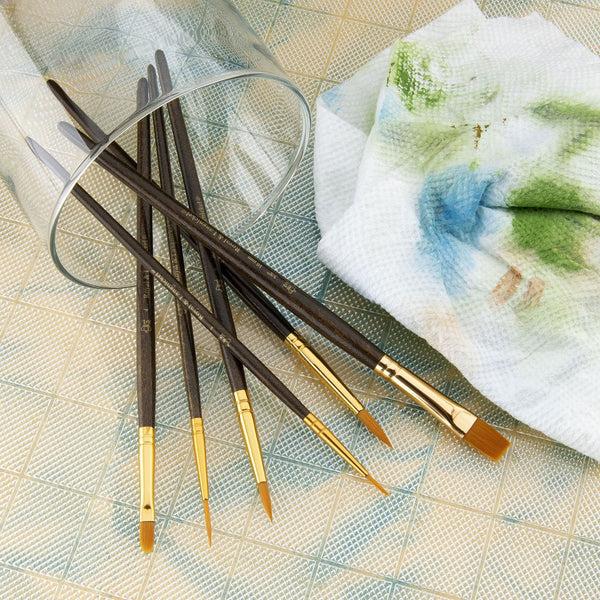 Royal And Langnickel RSET-9161 | 6pc Golden Taklon Variety Brush Set