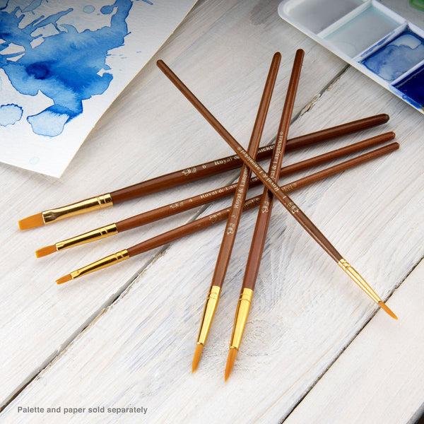 Royal And Langnickel RSET-9164 | 6pc Golden Taklon Round/Shader Brush Set