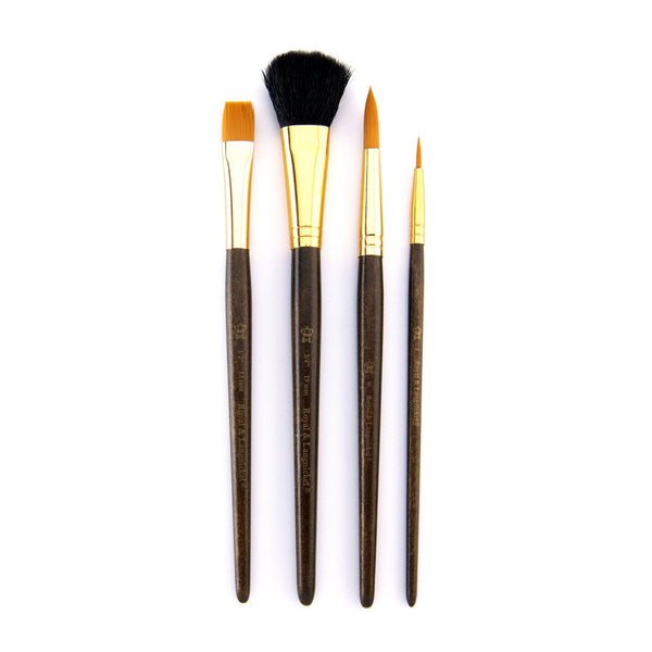 Royal And Langnickel RSET-9165 | 4pc Golden Taklon Variety Brush Set
