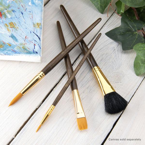 Royal And Langnickel RSET-9165 | 4pc Golden Taklon Variety Brush Set
