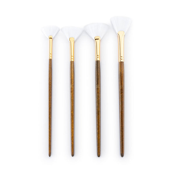 Royal And Langnickel RSET-9166 | 4pc White Taklon Fan Brush Set