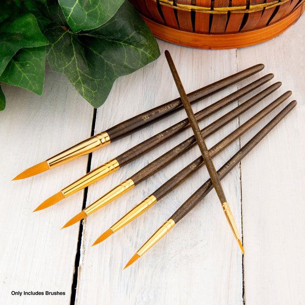 Royal And Langnickel RSET-9167 | 6pc Golden Taklon Round Brush Set