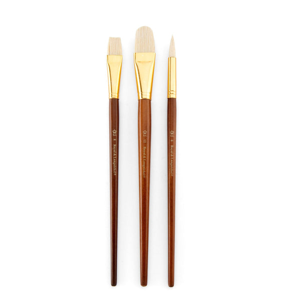 Royal And Langnickel RSET-9169 | 3pc Bristle Long Handle Variety Brush Set