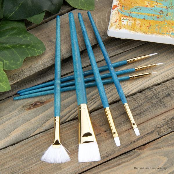 Royal And Langnickel RSET-9181 | 7pc White Taklon Variety Brush Set