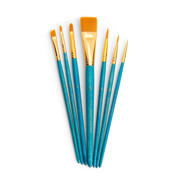Royal And Langnickel RSET-9184 | 7pc Golden Taklon Variety Brush Set