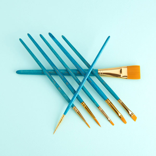 Royal And Langnickel RSET-9184 | 7pc Golden Taklon Variety Brush Set