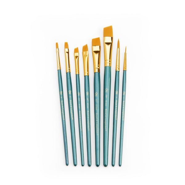 Royal And Langnickel RSET-9186 | 8pc Golden Taklon Variety Brush Set