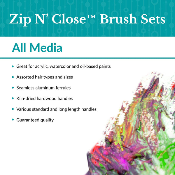 Royal And Langnickel RSET-9186 | 8pc Golden Taklon Variety Brush Set