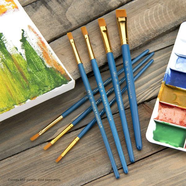 Royal And Langnickel RSET-9187 | 7pc Golden Taklon Shader Brush Set