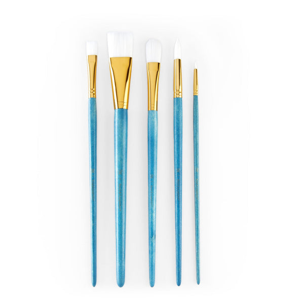 Royal And Langnickel RSET-9188 | 5pc White Taklon Variety Brush Set