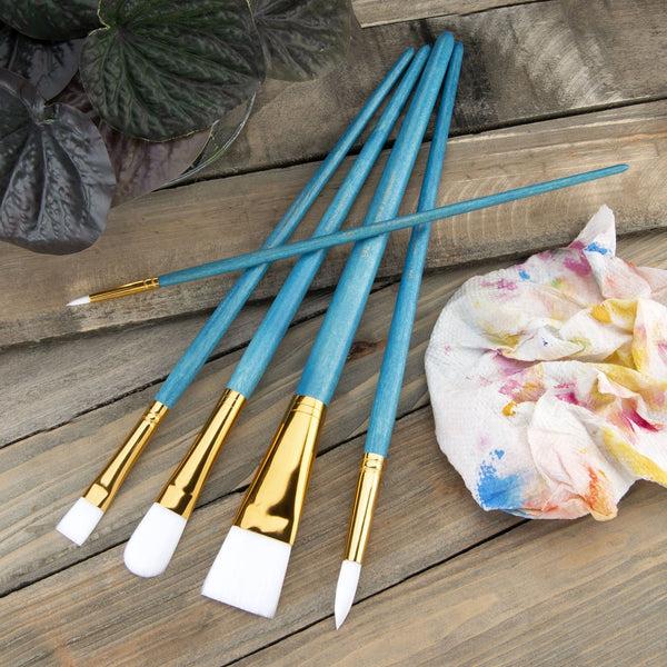 Royal And Langnickel RSET-9188 | 5pc White Taklon Variety Brush Set