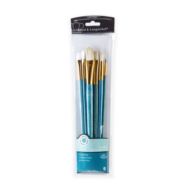 royal and langnickel RSET-9189 | 6pc Combo Variety Brush Set