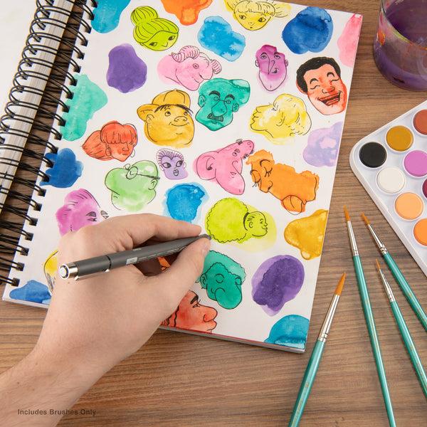 Royal And Langnickel RSET-9190 | 4pc Golden Taklon Round Brush Set