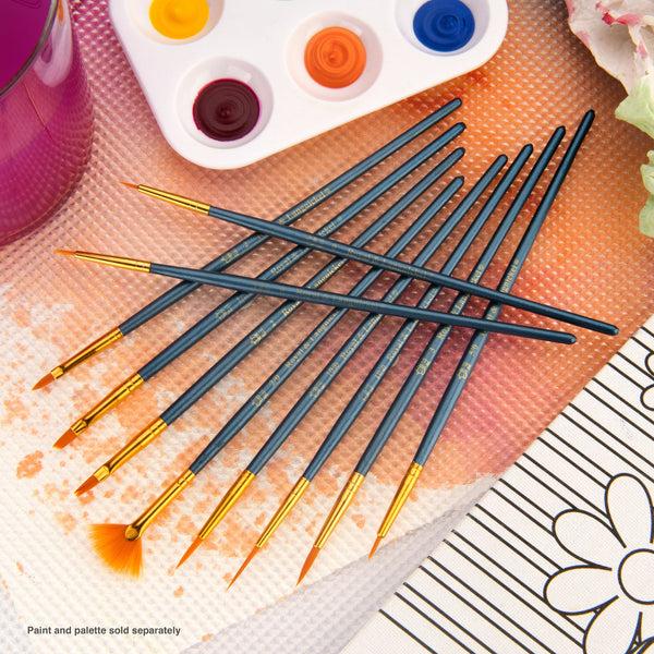 Royal And Langnickel RSET-9193 | 10pc Golden Taklon Variety Brush Set