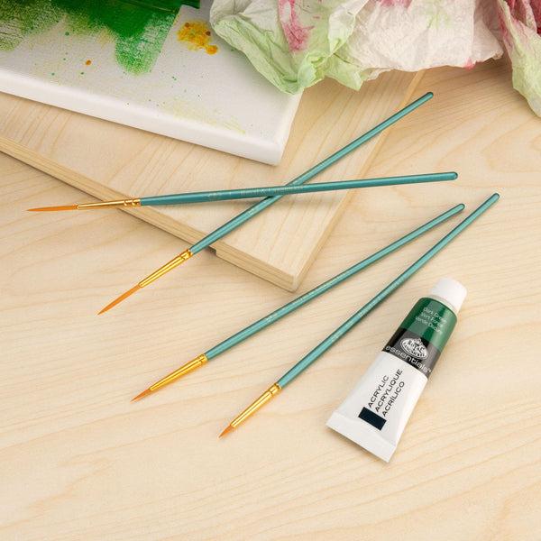 Royal And Langnickel RSET-9196 | 4pc Golden Taklon Variety Brush Set