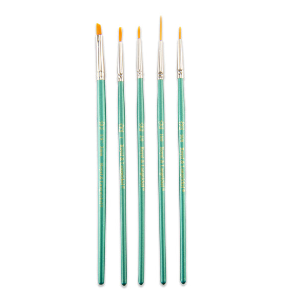 Royal And Langnickel RSET-9197 | 5pc Golden Taklon Variety Brush Set