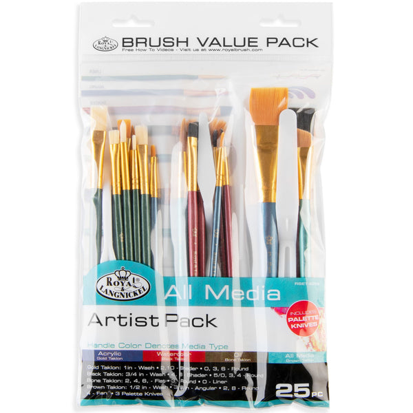 royal and langnickel RSET-9258 | All Media 25pc Combo Variety Artist Brush Set