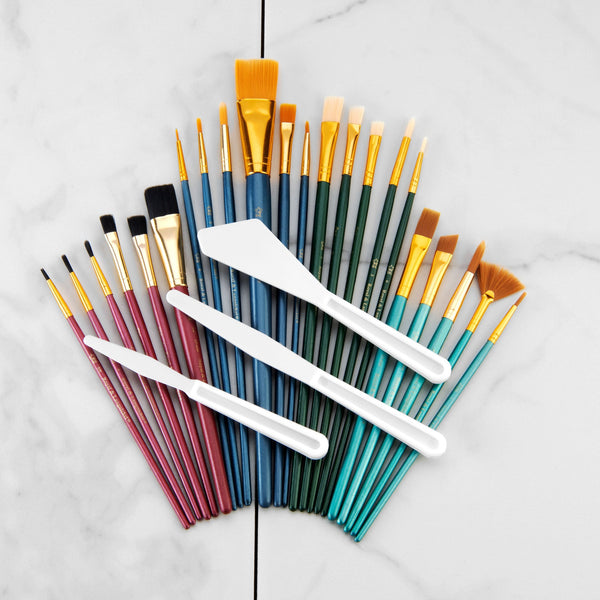 Royal And Langnickel RSET-9259 | All Media 25pc Combo Variety Artist Brush Set