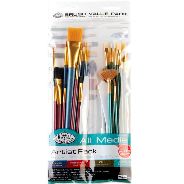 royal and langnickel RSET-9259 | All Media 25pc Combo Variety Artist Brush Set