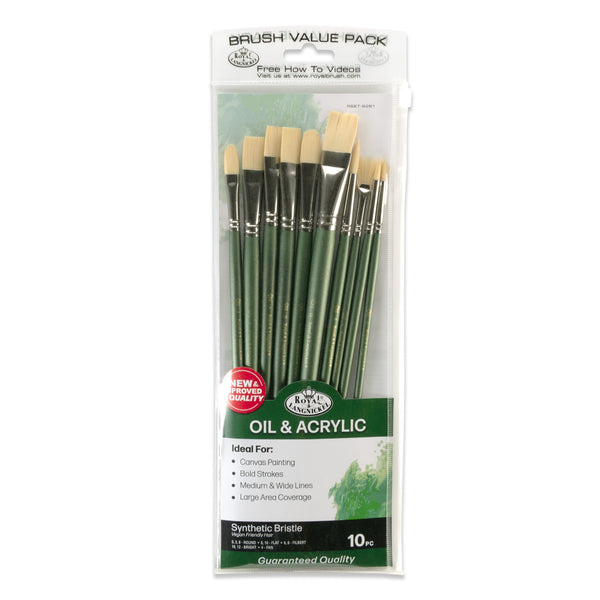 royal and langnickel RSET-9261 | 10pc Natural Bristle Variety Brush Set